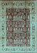 Oriental Light Blue Traditional Rug, urb690lblu