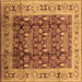 Square Oriental Brown Traditional Rug, urb690brn