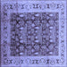 Square Oriental Blue Traditional Rug, urb690blu