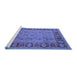 Sideview of Machine Washable Oriental Blue Traditional Rug, wshurb691blu