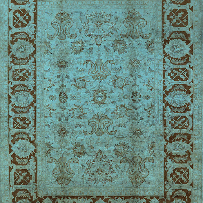Oriental Light Blue Traditional Rug, urb691lblu