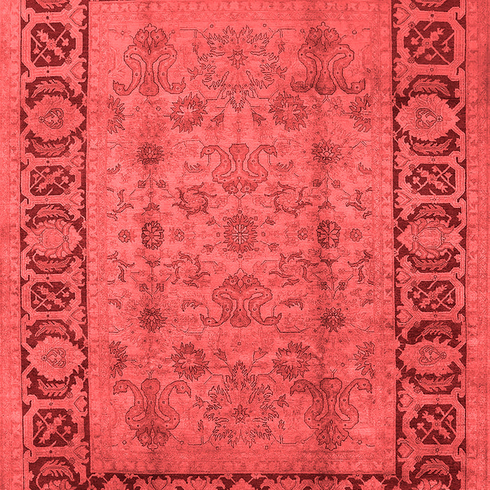 Machine Washable Oriental Red Traditional Rug, wshurb691red