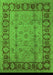 Machine Washable Oriental Green Traditional Area Rugs, wshurb691grn