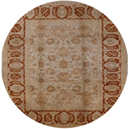 Round Machine Washable Industrial Modern Mahogany Brown Rug, wshurb691