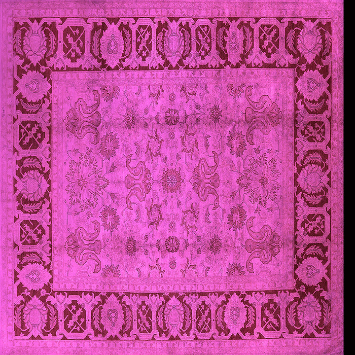 Square Oriental Pink Traditional Rug, urb691pnk