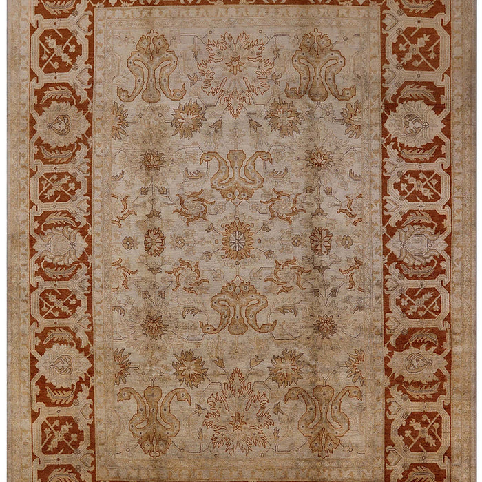 Mid-Century Modern Mahogany Brown Oriental Rug, urb691