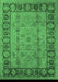 Machine Washable Oriental Emerald Green Traditional Area Rugs, wshurb691emgrn