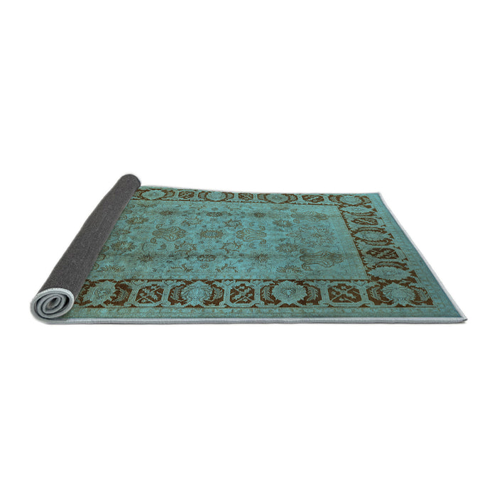 Sideview of Oriental Light Blue Traditional Rug, urb691lblu