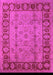 Machine Washable Oriental Pink Traditional Rug, wshurb691pnk