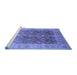 Sideview of Machine Washable Oriental Blue Traditional Rug, wshurb692blu