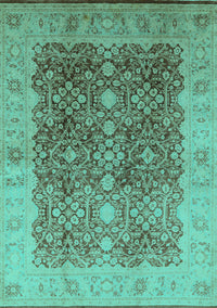 Oriental Turquoise Traditional Rug, urb692turq