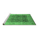 Sideview of Machine Washable Oriental Emerald Green Traditional Area Rugs, wshurb692emgrn