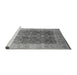 Sideview of Machine Washable Oriental Gray Traditional Rug, wshurb692gry