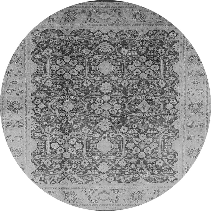 Round Oriental Gray Traditional Rug, urb692gry