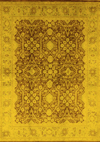 Oriental Yellow Traditional Rug, urb692yw