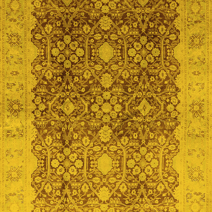 Oriental Yellow Traditional Rug, urb692yw