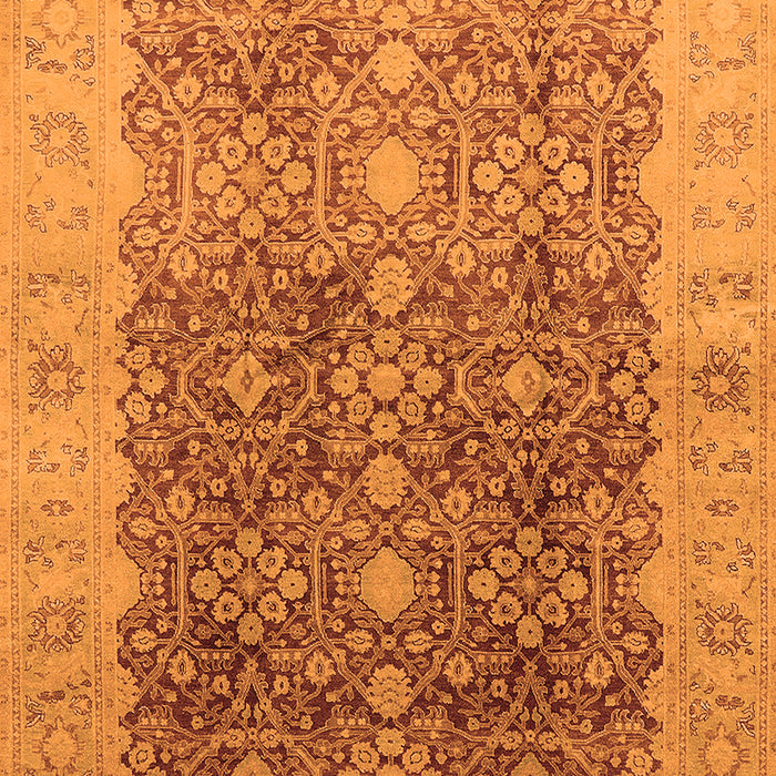 Machine Washable Oriental Orange Traditional Area Rugs, wshurb692org