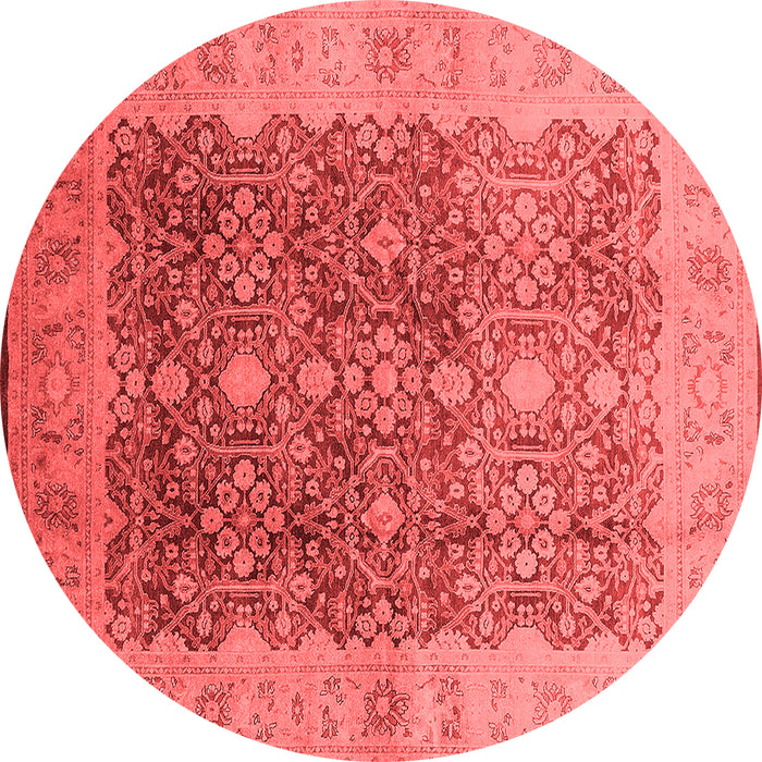Machine Washable Oriental Red Traditional Rug, wshurb692red