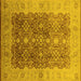 Square Oriental Yellow Traditional Rug, urb692yw