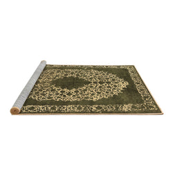 Sideview of Machine Washable Oriental Brown Industrial Rug, wshurb693brn