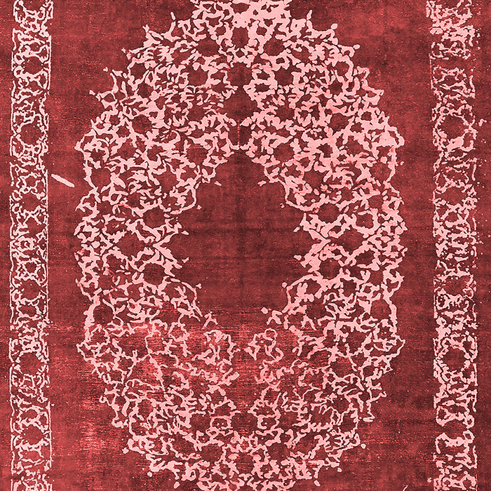 Machine Washable Oriental Red Industrial Rug, wshurb693red
