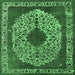 Square Oriental Emerald Green Industrial Rug, urb693emgrn