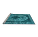 Sideview of Machine Washable Oriental Light Blue Industrial Rug, wshurb693lblu