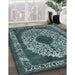 Machine Washable Industrial Modern Cadet Blue Green Rug in a Family Room, wshurb693