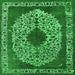 Square Oriental Green Industrial Rug, urb693grn