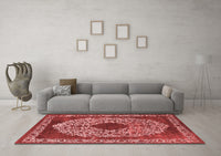 Machine Washable Oriental Red Industrial Rug, wshurb693red