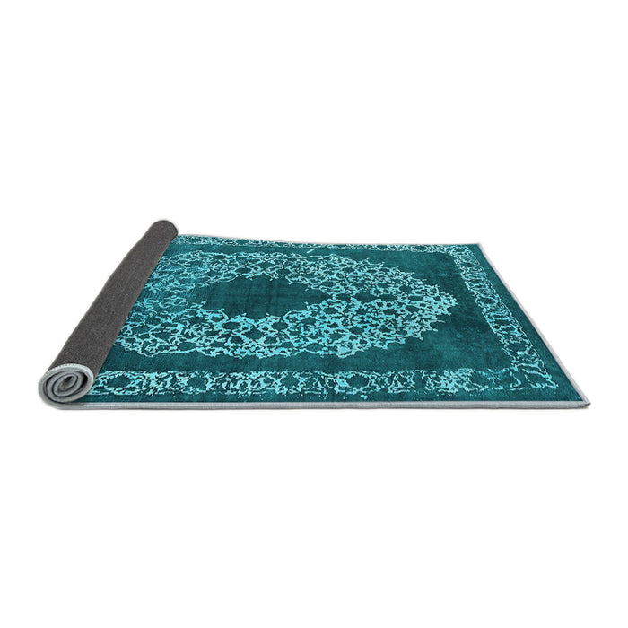 Sideview of Oriental Light Blue Industrial Rug, urb693lblu