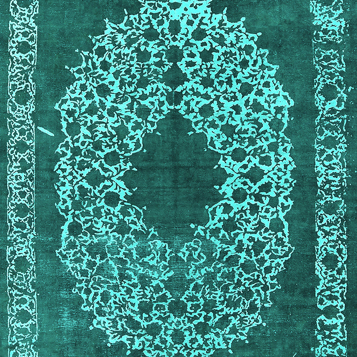 Oriental Turquoise Industrial Rug, urb693turq