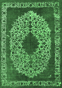 Oriental Emerald Green Industrial Rug, urb693emgrn