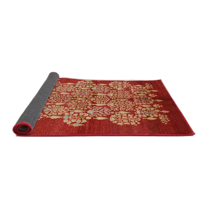 Sideview of Mid-Century Modern Red Oriental Rug, urb694