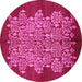 Round Oriental Pink Industrial Rug, urb694pnk