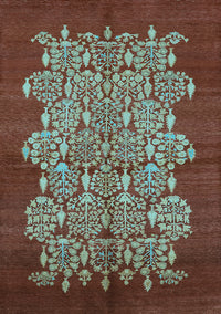 Oriental Light Blue Industrial Rug, urb694lblu