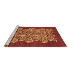 Sideview of Machine Washable Oriental Brown Industrial Rug, wshurb694brn