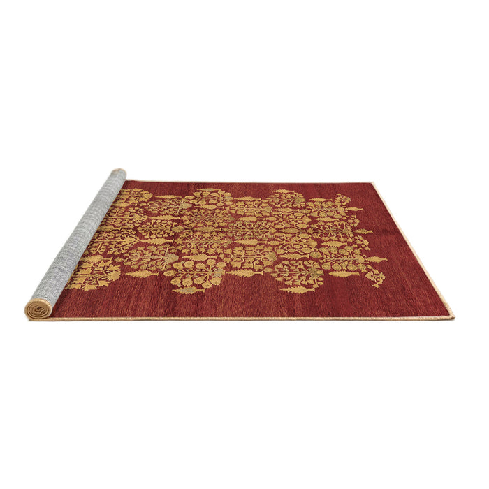 Sideview of Machine Washable Oriental Brown Industrial Rug, wshurb694brn