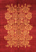 Machine Washable Oriental Orange Industrial Area Rugs, wshurb694org