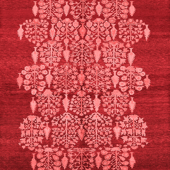 Machine Washable Oriental Red Industrial Rug, wshurb694red
