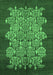 Machine Washable Oriental Emerald Green Industrial Area Rugs, wshurb694emgrn