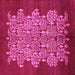 Square Oriental Pink Industrial Rug, urb694pnk