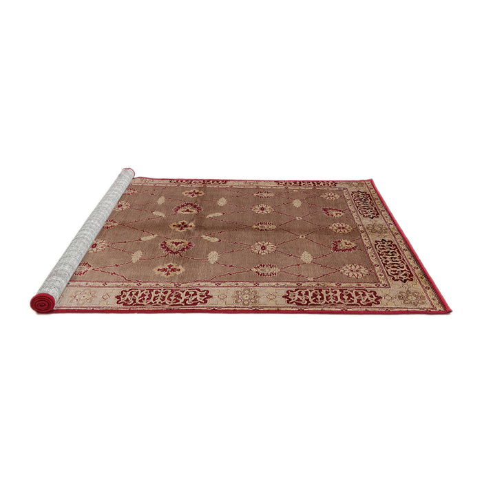 Sideview of Machine Washable Industrial Modern Chestnut Red Rug, wshurb695