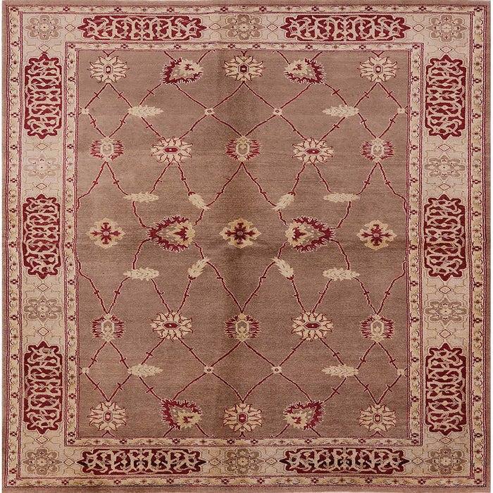 Square Machine Washable Industrial Modern Chestnut Red Rug, wshurb695