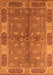 Machine Washable Oriental Orange Traditional Area Rugs, wshurb695org