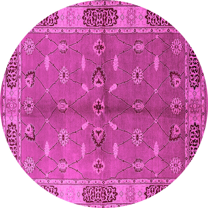 Round Oriental Pink Traditional Rug, urb695pnk