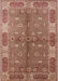 Mid-Century Modern Chestnut Red Oriental Rug, urb695