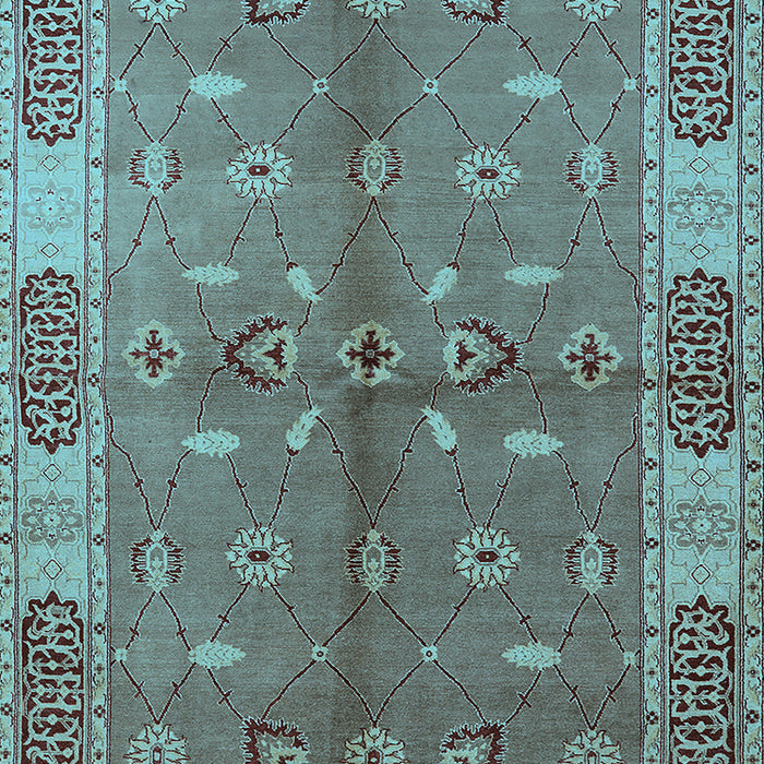 Oriental Light Blue Traditional Rug, urb695lblu