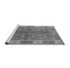Sideview of Machine Washable Oriental Gray Traditional Rug, wshurb695gry