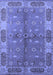 Machine Washable Oriental Blue Traditional Rug, wshurb695blu